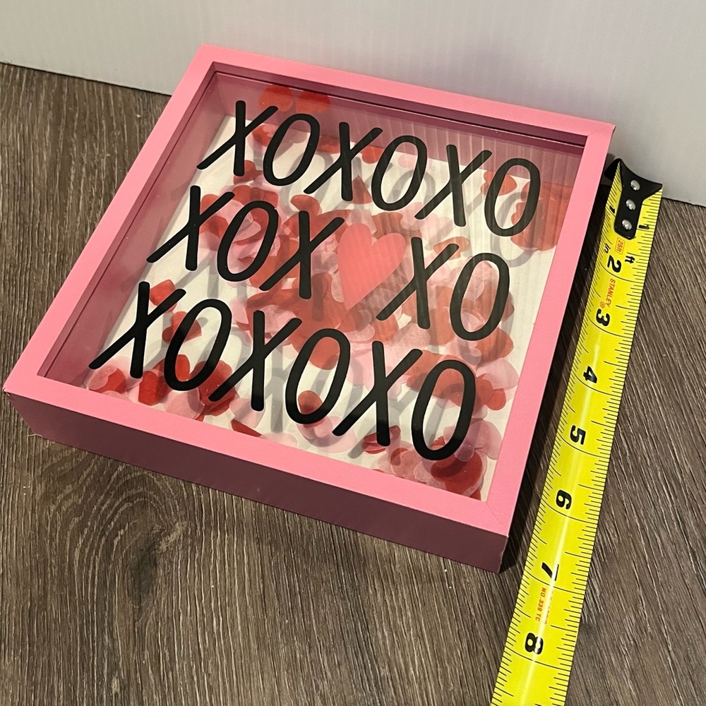 ⭐️ 3/$20 Cute XOXOXO Block with Confetti Hearts- NWT - Picture 3 of 4